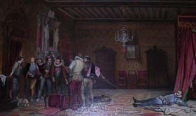 assassination of the Duke de Guise, by Delaroche (1799-1856)